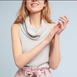 Anthropologie Vanessa Virginia Merian Cowl Neck ribbed Sz S